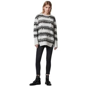 All Saints Catalina Wool Alpaca Blend Fair Isle Style Pullover Knit Sweater, S